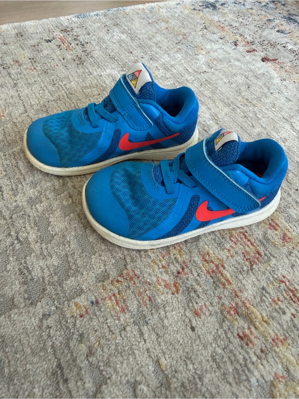 Nike Toddler Blue Velcro Sneakers Size 8C